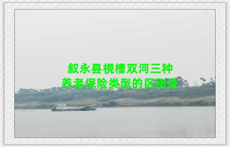 叙永县梘槽双河三种养老保险类型的区别是
